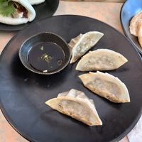 Brunch menu: Mushroom dumplings   at Monarch in Brooklyn