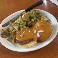 Vegan biscuit and gravy at Tom Kat Kafe in Gainesville