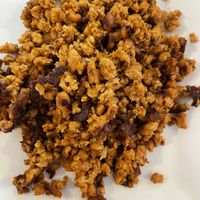 Vegan ground sausage.  at PS Green Express in Fort Lauderdale