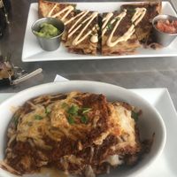 Lasagna and quesadilla  at PS Green Express in Fort Lauderdale