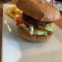 Falafel burger at PS Green Express in Fort Lauderdale