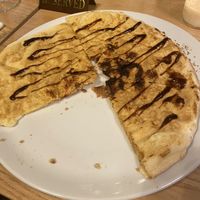 Vegan garlic flat bread  at The Three Horseshoes in Alton