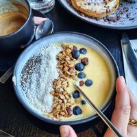 Mango bowl - tasty, but tiny at KLYO in Vienna