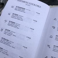 Star sign cocktails 😄  at KLYO in Vienna