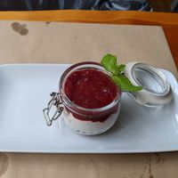 Strawberry cheesecake at GAO in Matosinhos