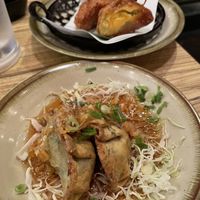 Fried and karaage gyoza  at Kakekomi Gyoza in Tokyo