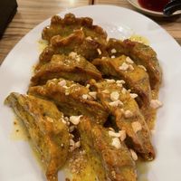 honey mustard gyoza  at Kakekomi Gyoza in Tokyo