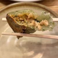 Filling  at Kakekomi Gyoza in Tokyo