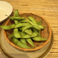 Edamame - hot and delicious!  at Kakekomi Gyoza in Tokyo