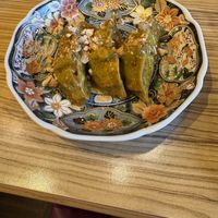 Honey mustard vegetable gyoza  at Kakekomi Gyoza in Tokyo