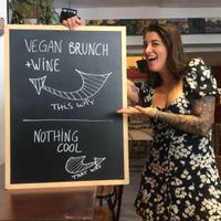 Brunch poster at Flores Da Pampa in Lisbon