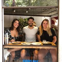 Seating in the window  at Flores Da Pampa in Lisbon