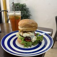 Black-Bean-Burger  at Abracado in Hanoi