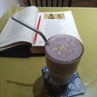 Blueberry muffin banana smoothie at Abracado in Hanoi