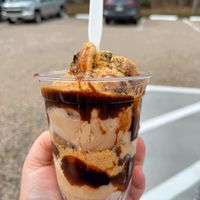 Coffee Oreo w/ hot fudge and graham crackers! at Sweet Izzy in Harwich Port