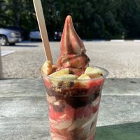 Banana split  at Sweet Izzy in Harwich Port