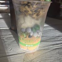 Coffee ‘oreo’, salted caramel, chocolate peanut butter w/mint ‘m&m’s’ (large)  at Sweet Izzy in Harwich Port