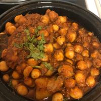 Vegan chickpea dish  at Royal India in Raleigh