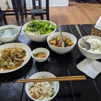 I ordered 1 item on the menu and got all this! 😋 at Cumulus Vegetarian Restaurant in Hanoi