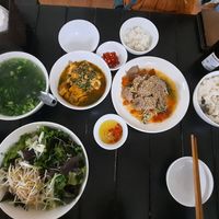 Set menu of vegan beef. at Cumulus Vegetarian Restaurant in Hanoi