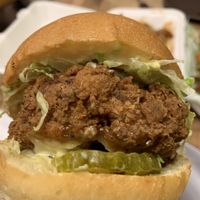 The chicken burg 🤤  at Veg Out in Surrey