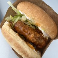 Mango habanero chicken sandwich   at Veg Out in Surrey