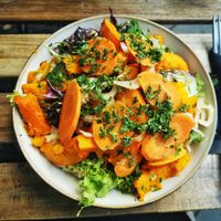 Kritharaki Bowl with roasted Pumpkin at FUCHS in Aachen