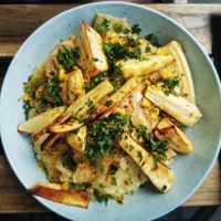 POTATO Mash with roasted Fennel at FUCHS in Aachen
