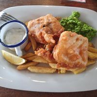 Vegan fish&chips at Perch Princes Park in Eastbourne