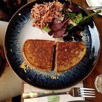 Cheese and ham toastie at Muse Music and Love Cafe in Hebden Bridge