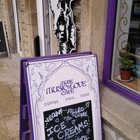 The sign outside at Muse Music and Love Cafe in Hebden Bridge