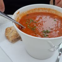 Tomato soup at Paal 17 in Texel