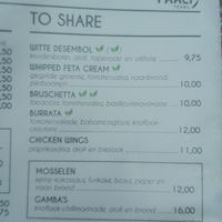 Menu at Paal 17 in Texel