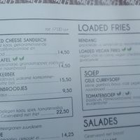 Menu at Paal 17 in Texel