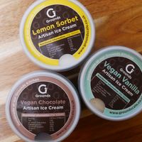 Handmade vegan ice cream at Grounds Cafe Emberton in Olney
