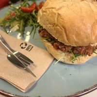 cranberries burger  at Dary Země in Frenstat Pod Radhostem