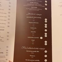 menu  at Dary Země in Frenstat Pod Radhostem