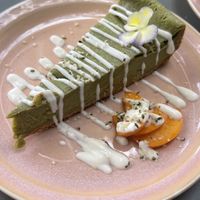 Matcha cheesecake  at Le Paradisier Café in Nyons