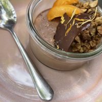 Chocolate mousse   at Le Paradisier Café in Nyons