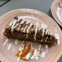 Apricot almond tart  at Le Paradisier Café in Nyons
