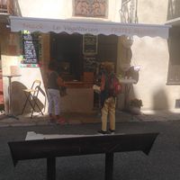 The ordering window at Le Vegetarien in Villefranche-de-conflent
