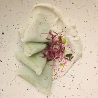 Vareniki with almond ricotta (raw) at Raw to Go Kitchen in Moscow