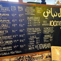 Menu at Eat Nabati in Toronto