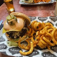 Amazing vegan burger  at Annie's Burger Shack in Nottingham