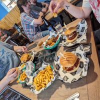 Selection of vegan dishes at Annie's at Annie's Burger Shack in Nottingham