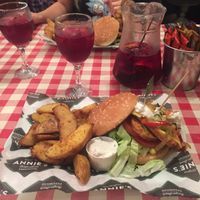 Vegan fajita burger  at Annie's Burger Shack in Nottingham