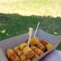 Vegan croquettes with yummy curry sauce at Siggis Vegan Streetfood in Munich