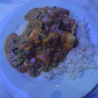 Paneer curry and rice at Vinayaka in Bordeaux