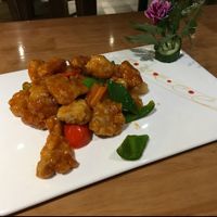 sweet chicken  at Míng Shèng YǎngShēng Sù 铭圣养生素餐厅 in Shanghai
