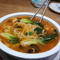 Noodles at Míng Shèng YǎngShēng Sù 铭圣养生素餐厅 in Shanghai